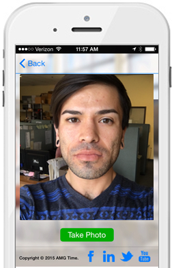 Punch Selfie Feature of Mobile Time App